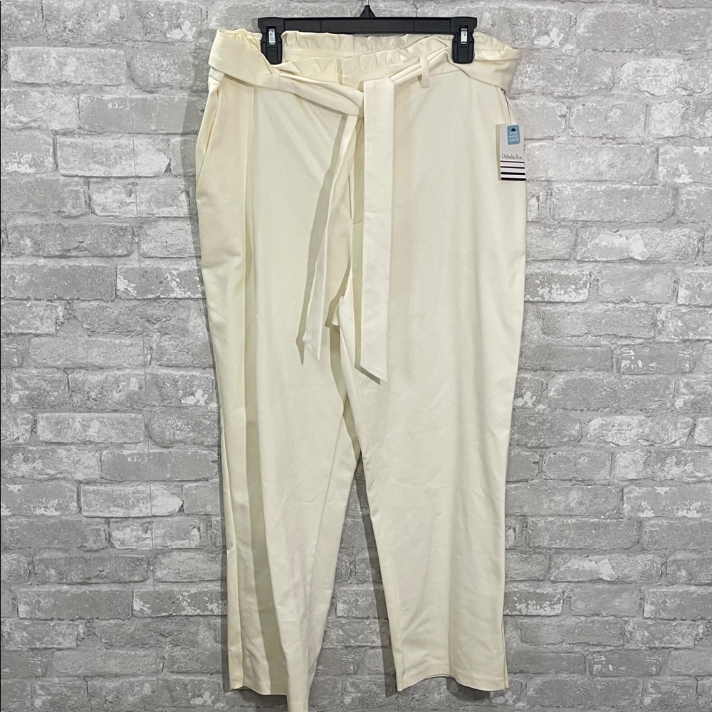 Ophelia Roe High Waisted Cream Women's Trousers